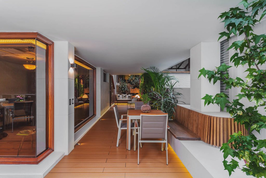 remodelacion terraza moderna en bogota hall